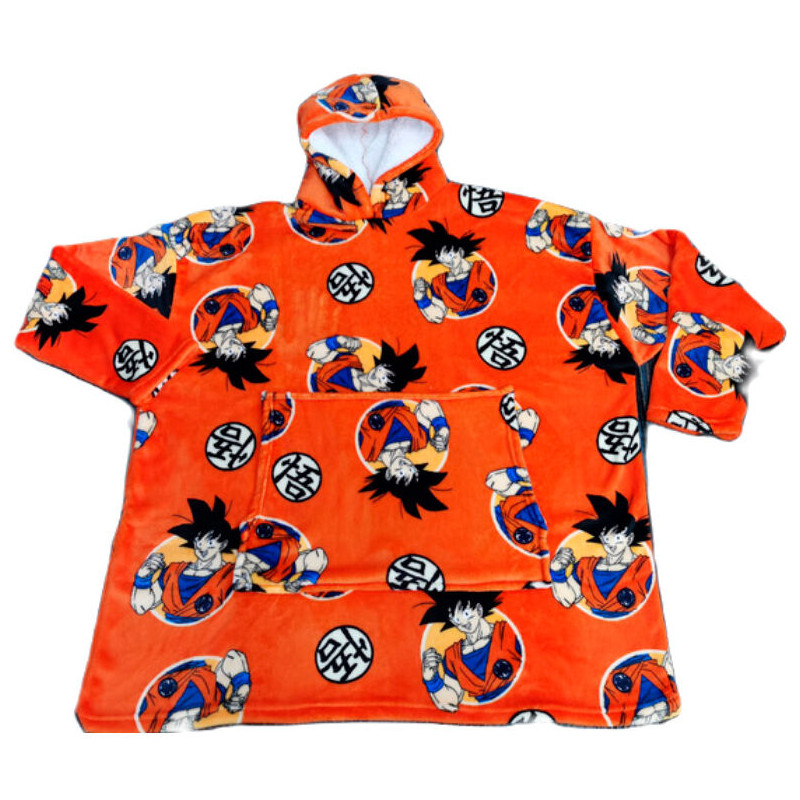 Bata sudadera oversize Dragon Ball coral infantil